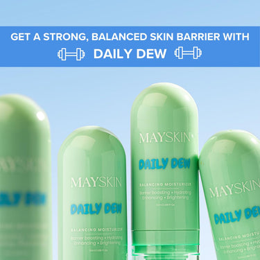 Mayskin Daily Dew Moisturizer | 4% Niacinamide + Bakuchiol + 14 Botanical Extracts | Hydrates, Balances & Brightens Skin | Controls Oil, Fades Marks & Strengthens Skin Barrier | Lightweight Gel Texture | Suitable for All Skin Types | Dermatologist Tested
